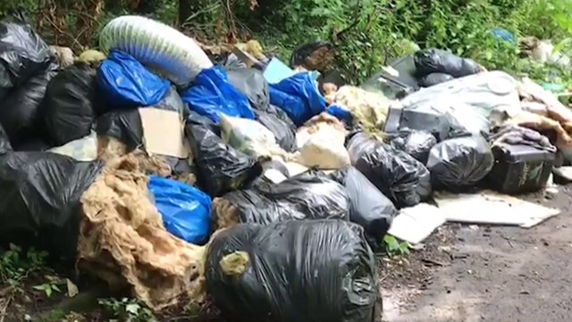 Flytipping at Cox Green beauty spot