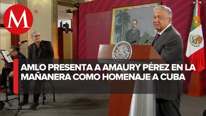 AMLO realiza homenaje a Cuba con cuadro de José Martí y música de Amaury Pérez