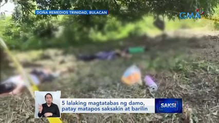 5 lalaking magtatabas ng damo, patay matapos saksakin at barilin | Saksi