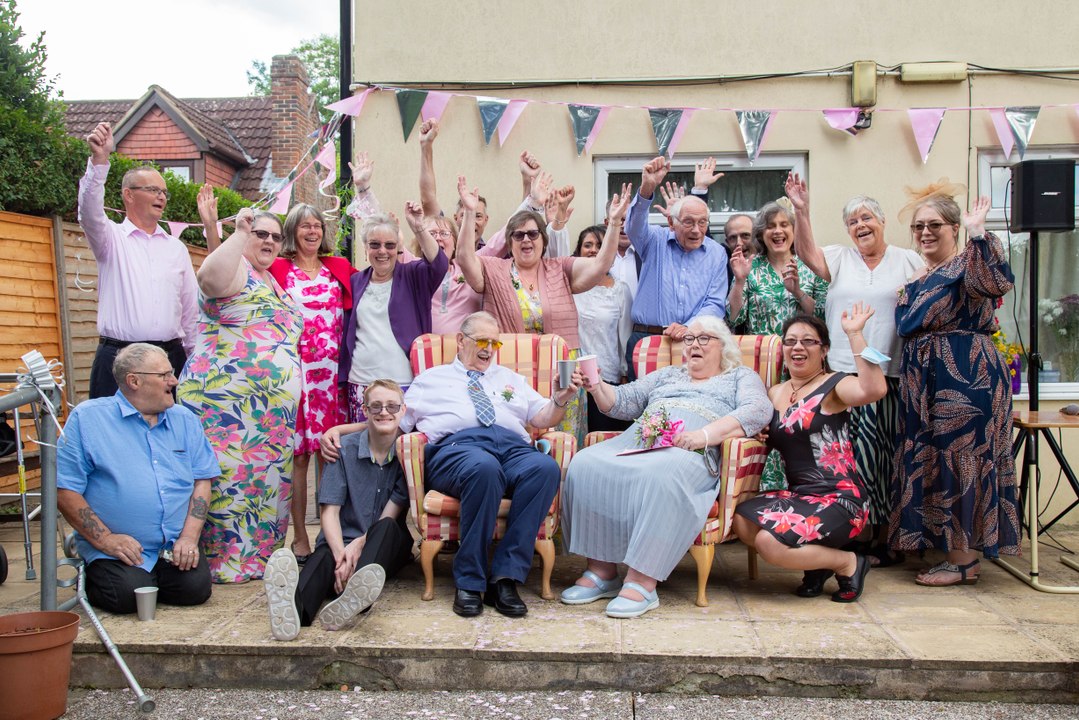 Care home residents' wedding