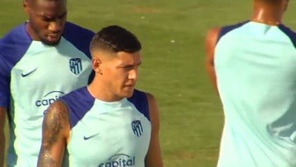 Último entrenamiento del Atleti antes de su primer amistoso