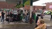Watch brass band playing Three Lions as thousands of England fans arrive at Bramall Lane for the Euro semi-final