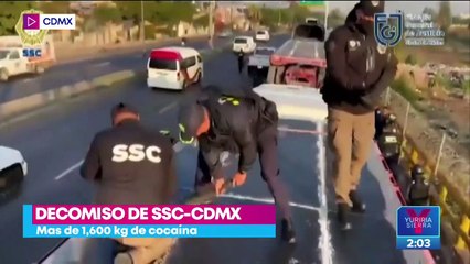 Decomisan 1.6 toneladas de cocaína que se dirigían a Tepito