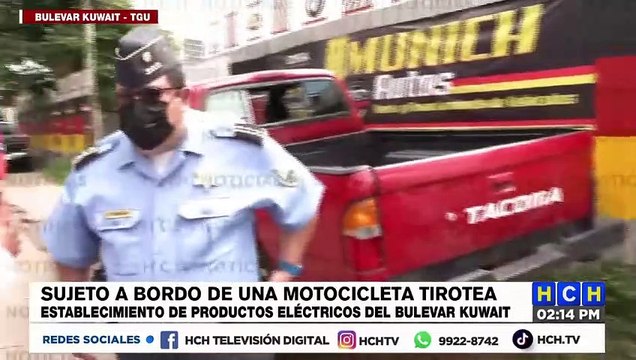 ¡Terror! Gatillero motorizado abre fuego contra establecimiento comercial en bulevar Kuwait