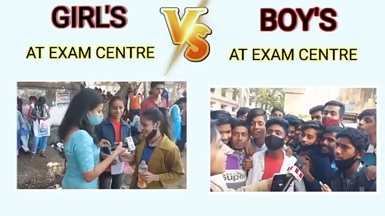 Girls with exam vs boys with exam funny status video....