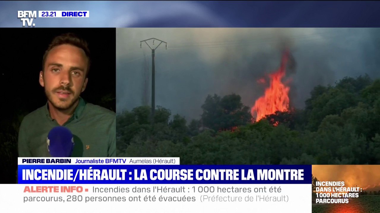Incendies dans l'Hérault: le cap des 1000 hectares brûlés est atteint