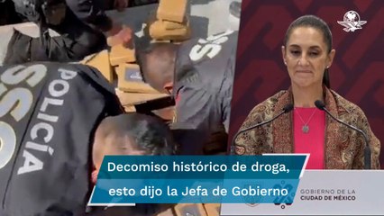 “No hay complicidad", dice Sheinbaum tras decomiso de tractocamiones con droga