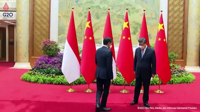Presiden Joko Widodo Melakukan Pertemuan Bilateral Dengan Presiden Xi Jinping