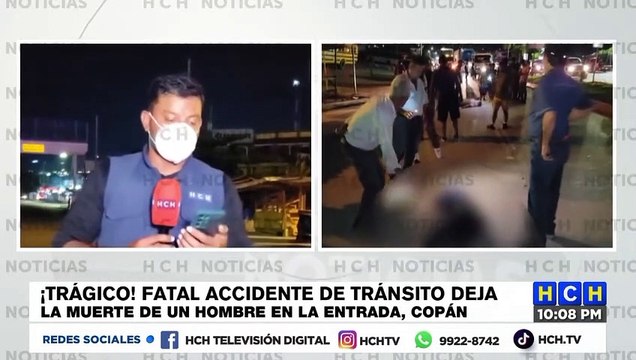 Fuerte accidente vial deja una persona muerta en La Entrada, Copán