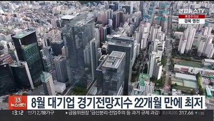 8월 대기업 경기전망지수 22개월 만에 최저