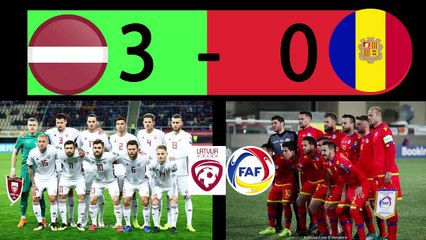 Latvia 3-0 Andorra  أندورا0-3لاتفيا  UEFA Nations League2022