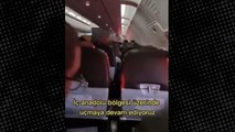 Sosyal medya bu görüntüyü konuşuyor! Pilotun Azer Bülbül'lü anonsu uçuşa damga vurdu