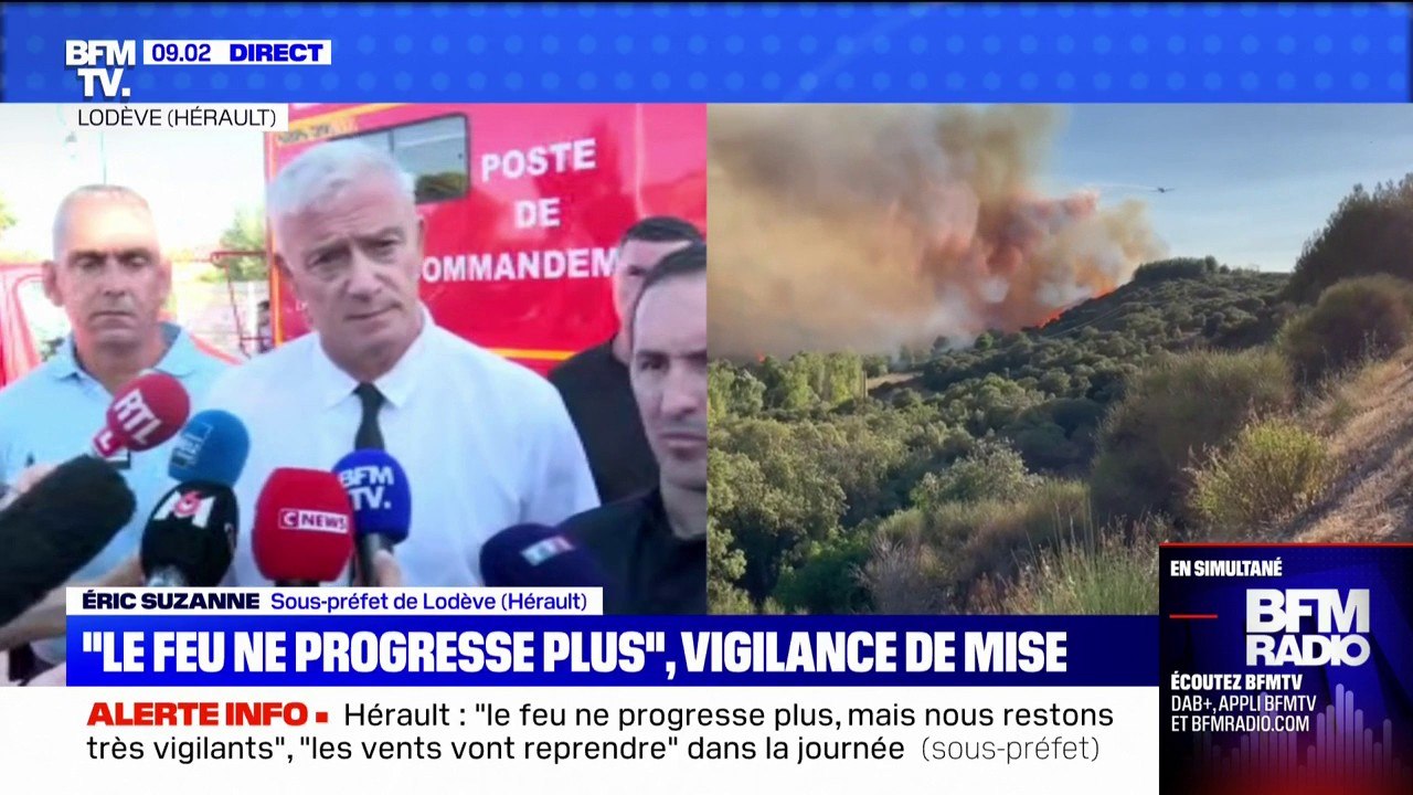 Incendie dans l'Hérault: le sous-préfet de Lodève n'exclut pas un retour ce mercredi des évacués chez eux
