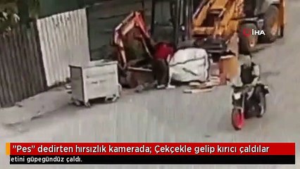 "Pes" dedirten hırsızlık kamerada: Çekçekle gelip kırıcı çaldılar