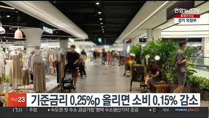 "기준금리 0.25%p↑…민간소비 최고 0.15%↓"