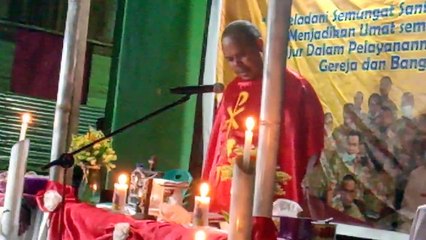 Part 1 Kotbah Pater Faris Ohoilean SVD, Persatuan Umat, Hut Ke-2  Lingk.Yakobus Rasul, Sorong