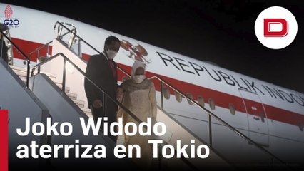 El presidente indonesio, Joko Widodo aterriza en Tokio como parte de su visita oficial a Japón