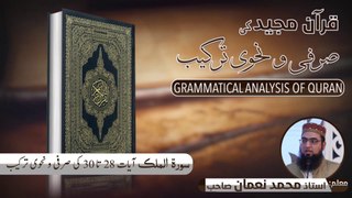 Surah Al Mulk Ayat 28 to 30 Grammatical Analysis | سورۃ الملک آیت 28 تا 30 کی صرفی و نحوی ترکیب | Muhammad Noman