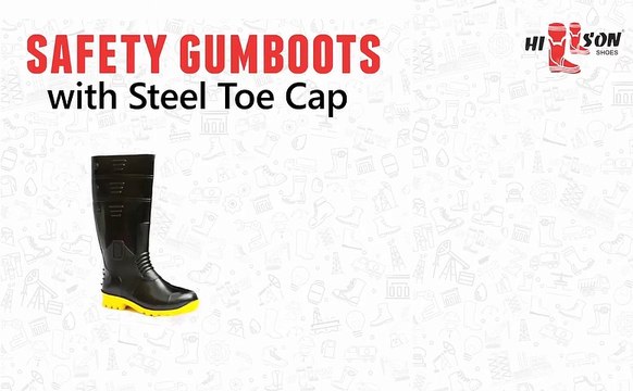 Gumboots with Steel Toe by Hillson Shoes