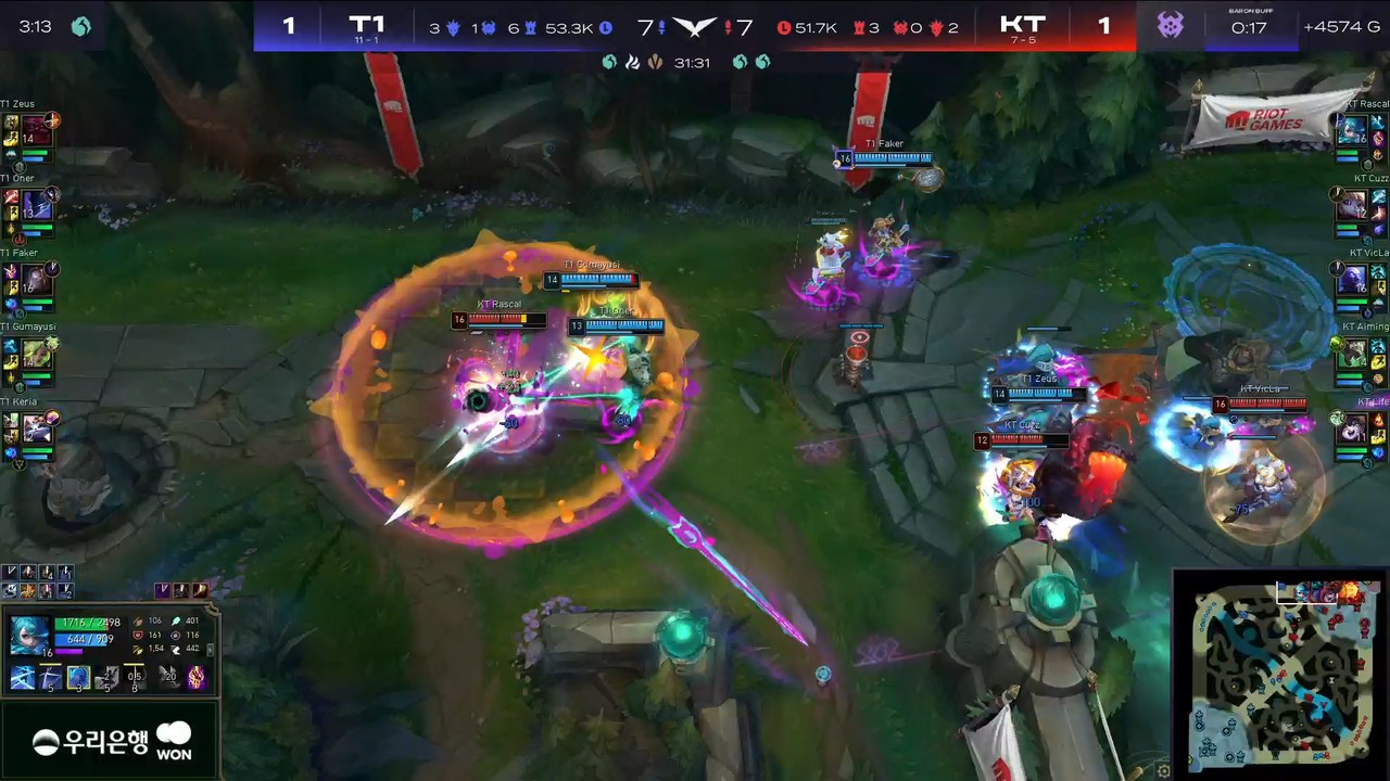 La Pentakill de Gumayusi que salvó a T1 (League of Legends)