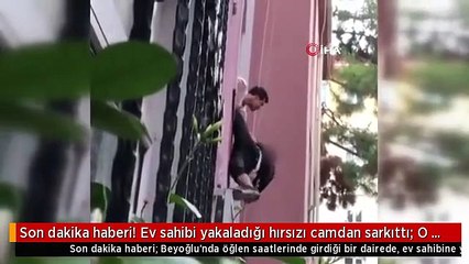Son dakika haberi! Ev sahibi yakaladığı hırsızı camdan sarkıttı: O anlar kamerada