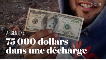 Video herunterladen: 75 000 dollars découverts dans une décharge en Argentine