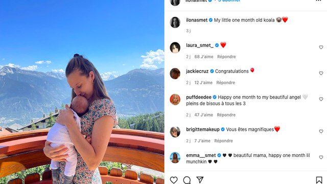Ilona Smet partage une adorable photo de son bébé pour ses 1 mois