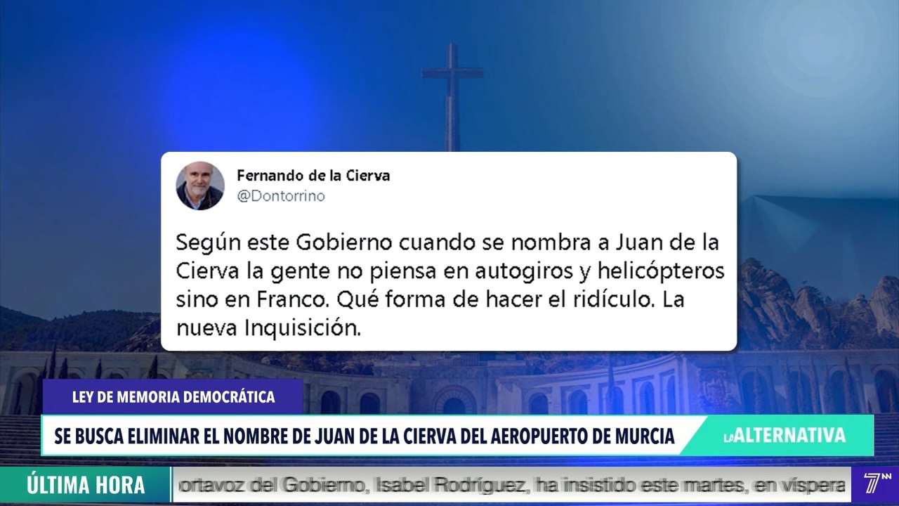 Fernando, nieto de Juan de la Cierva, critica que el Gobierno quiera retirar el nombre de su abuelo del aeropuerto de Murcia