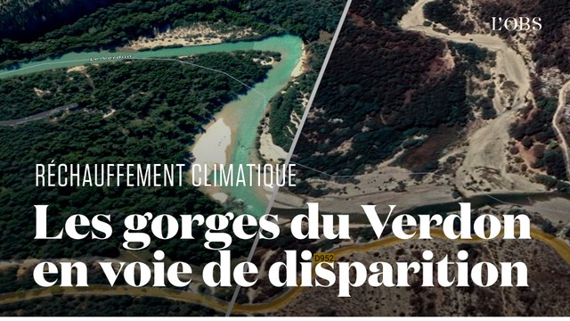 L’assèchement du Verdon vu du ciel