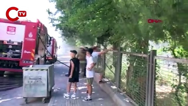 İstanbul Bakırköy'de hastane bahçesinde yangın çıktı