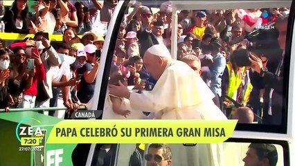 Papa Francisco celebra su primera gran misa en Canadá