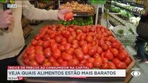 Alimentos mais baratos na Capital
