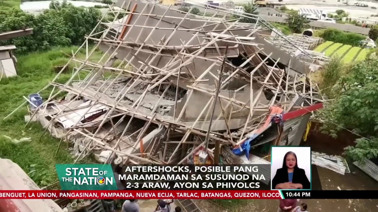 Aftershocks, posible pang maramdaman sa susunod na 2-3 araw, ayon sa Phivolcs | SONA