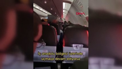 Adana uçağında pilotun Azer Bülbül anonsu sosyal medyada ilgi gördü