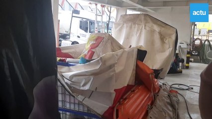 Le Plastic Odyssey dans le port de Saint-Nazaire