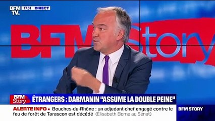 Dominique Sopo, président de SOS Racisme, à propos de la double peine pour les délinquants étrangers: "Monsieur Darmanin (...) reprend une position de l'extrême droite"