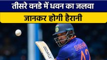 IND vs WI 3rd ODI: Shikhar Dhawan ने तीसरे वनडे में नाम किया ये रिकॉर्ड | वनइंडिया हिन्दी *Cricket