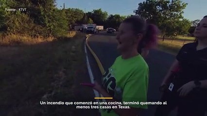 Tres casas se queman después de que se propaga el fuego de la cocina