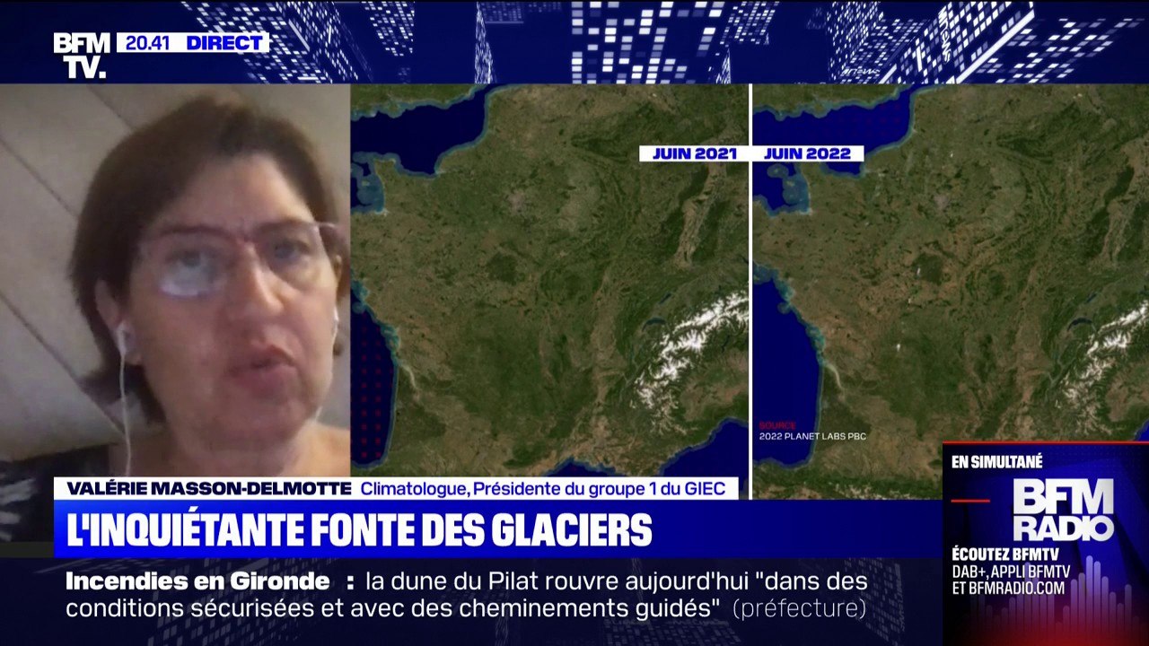 "Quand on met 1kg de CO2 dans l'atmosphère, on va perde à peu près 15 kg de masse de glacier", affirme la présidente du groupe 1 du Giec