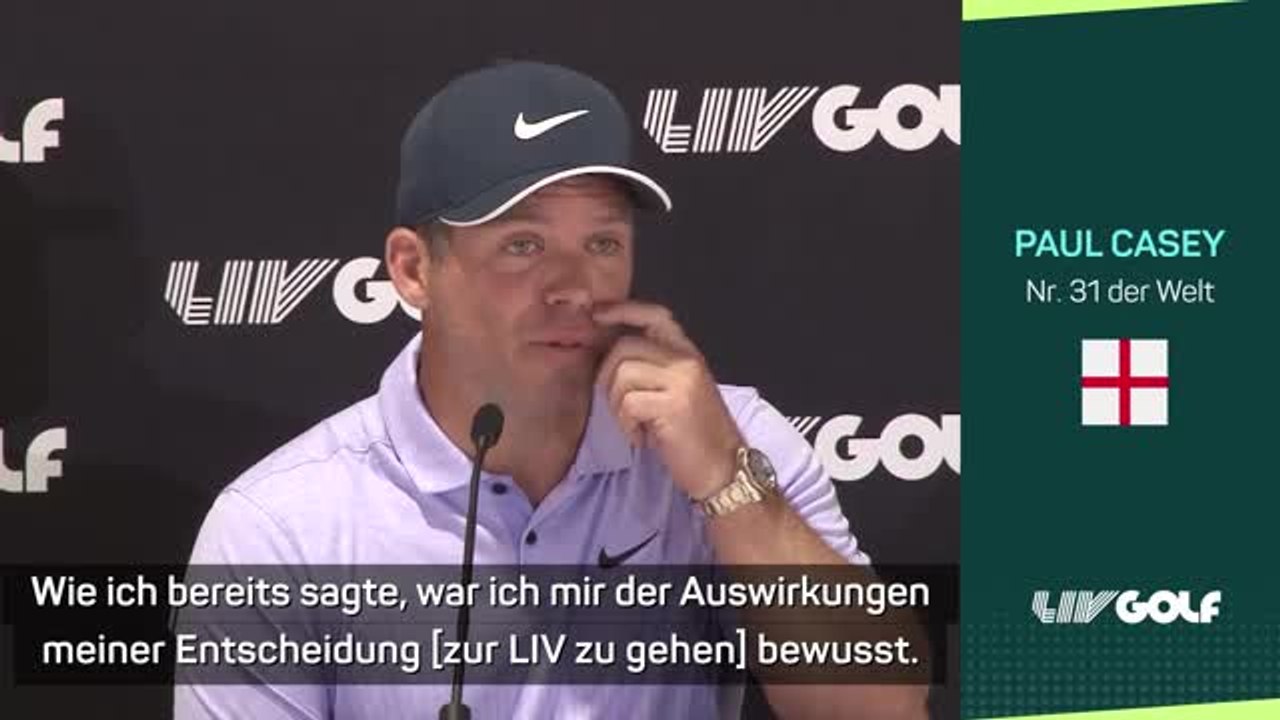 Nach LIV-Wechsel: Casey will Golf “nicht schaden”
