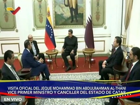 Pdte. Nicolás Maduro sostiene encuentro con canciller de Catar, Mohammed bin Abdulrahman Al Thani