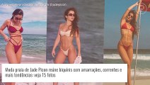 Biquíni asa-delta, correntes e mais tendências da moda praia de Jade Picon em 15 fotos para copiar já!