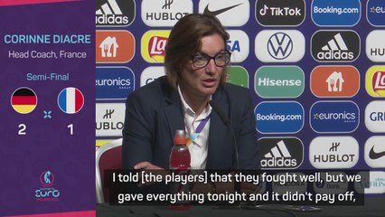 'We gave everything' - No regrets for Diacre as France miss out on Euro 2022 final