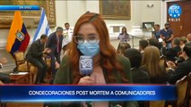 Gobierno entrega condecoración post mortem a Tania Tinoco, Alfredo Pinoargote y Hugo Gavilánez