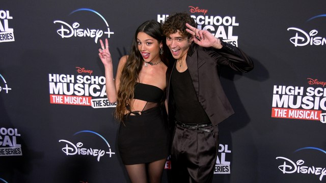 Olivia Rodrigo and Joshua Bassett High School Musical: The Musical: The Series Season 3 Red Carpet Premiere