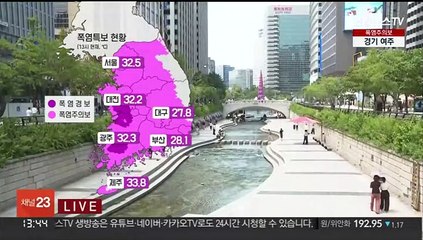 [날씨] 전국 대부분 폭염특보…내륙 곳곳 요란한 소나기