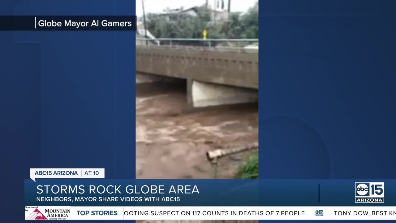 Storms rock the Miami, Globe area Wednesday