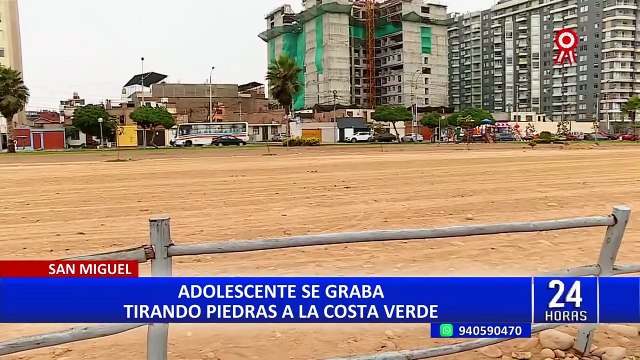 San Miguel: menor se graba lanzando piedras a vehículos que circulan por la Costa Verde