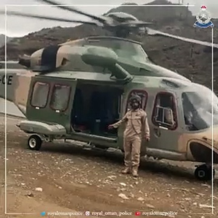 134 residents who were trapped in their homes after flooding evacuated by Oman air force