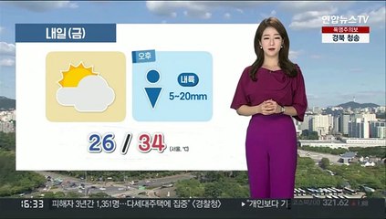 [날씨] 내일도 무더위 속 소나기…태풍 발달 가능성